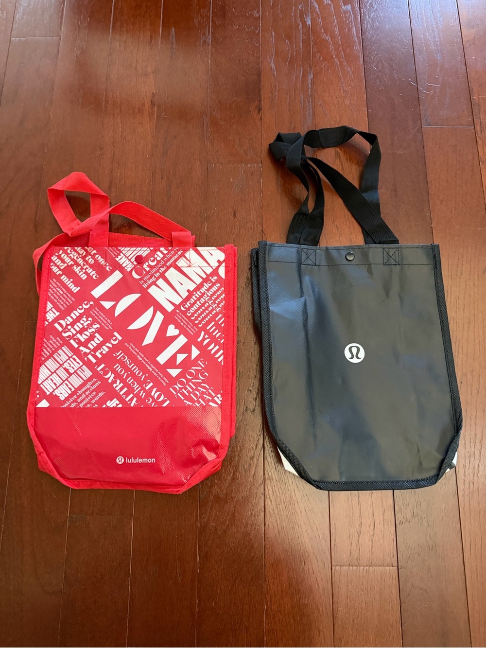 Two small Lululemon Bags new red and black